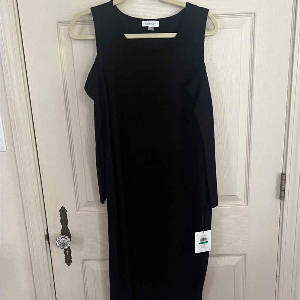 Calvin Klein One Shoulder Black Dress